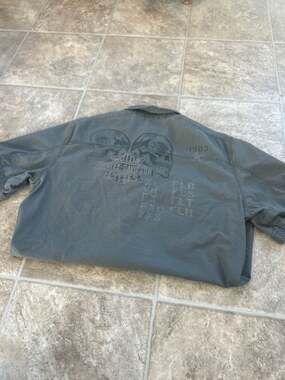 Harley Davidson Shirt Men Medium Black Mechanic Work Wear Casual Button Up